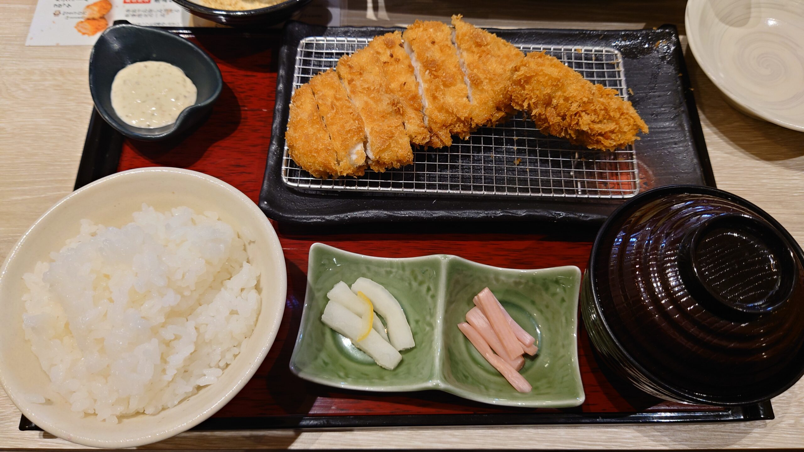 期間限定 さぼてん感謝祭御膳 熟成ロースかつとカキフライのセット