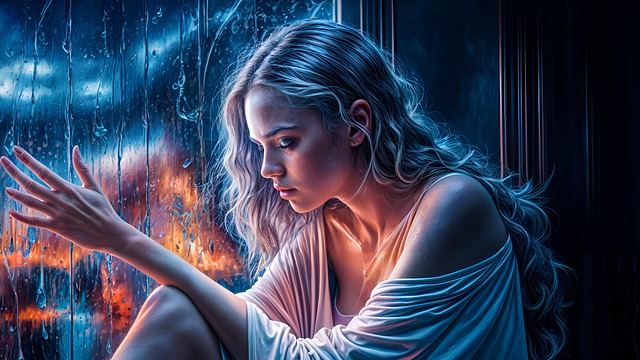 失恋で落ち込む女性