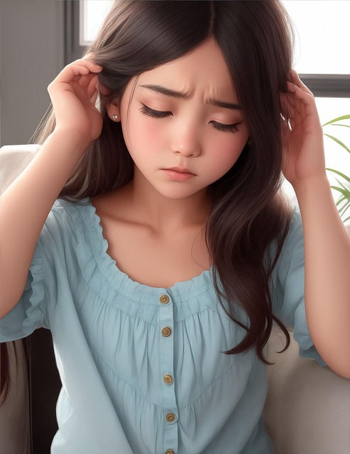 職場で人間関係に疲れて悩む女性