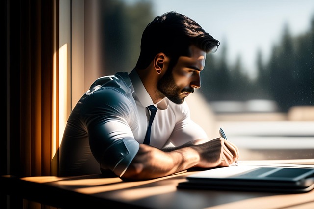 仕事に自信がなく不安そうに考えるビジネスパーソン